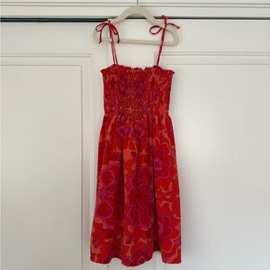 Manuheali’i Floral Red and Pink Girl Dress